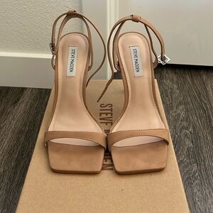Steve Madden Tan Heeled Slingback Sandals
